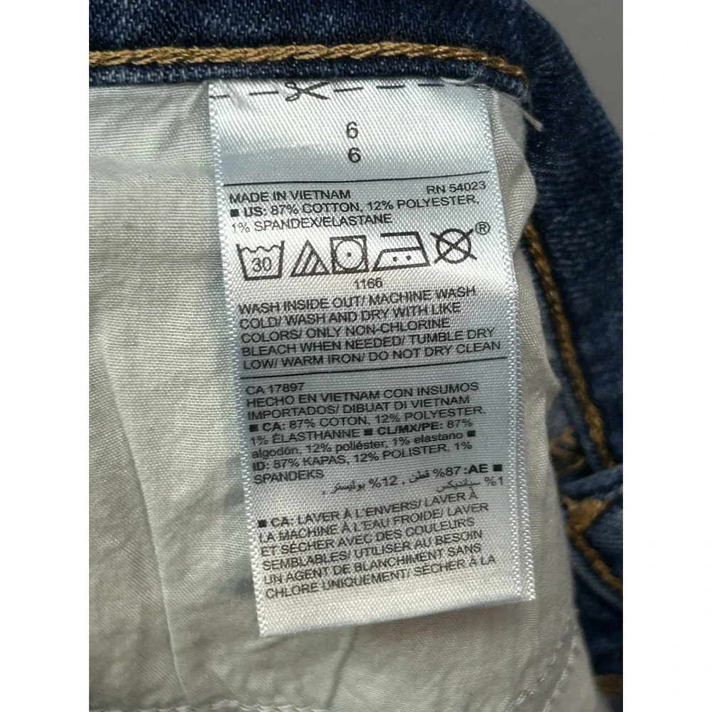 Old Navy Denim Shorts Womens 6 Blue Medium Wash Raw Hem Cut Off 5-Pocket‎ 11231